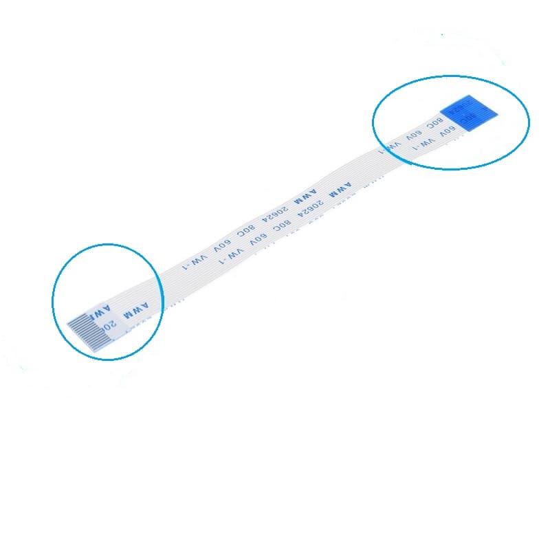 Cabos flat com 6, 8, 10 e 12 vias, Passo 0,5mm - 8cm - 10cm - 12cm -15cm - 20cm - 25cm - Normal ou invertido