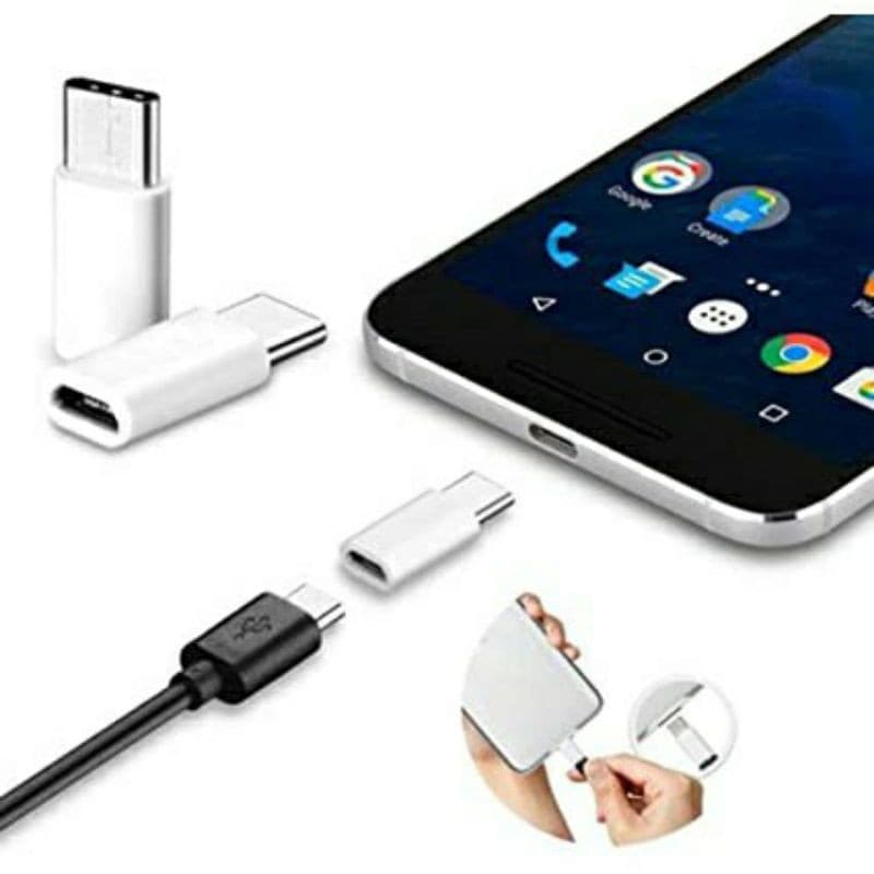 Adaptador micro usb v8 p/Entrada  Type C -Carregamento