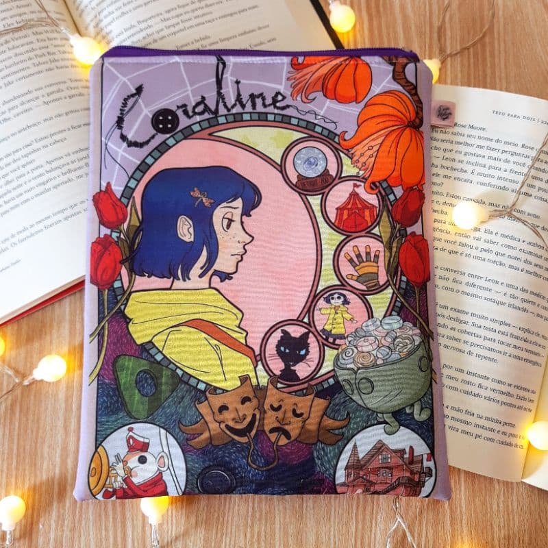 Bolsa Para Livros - Book Sleeve - Coraline