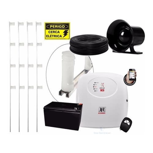 Kit Cerca Eletrica Jfl Ecr18 120 Mts Com Haste 4 Isoladores