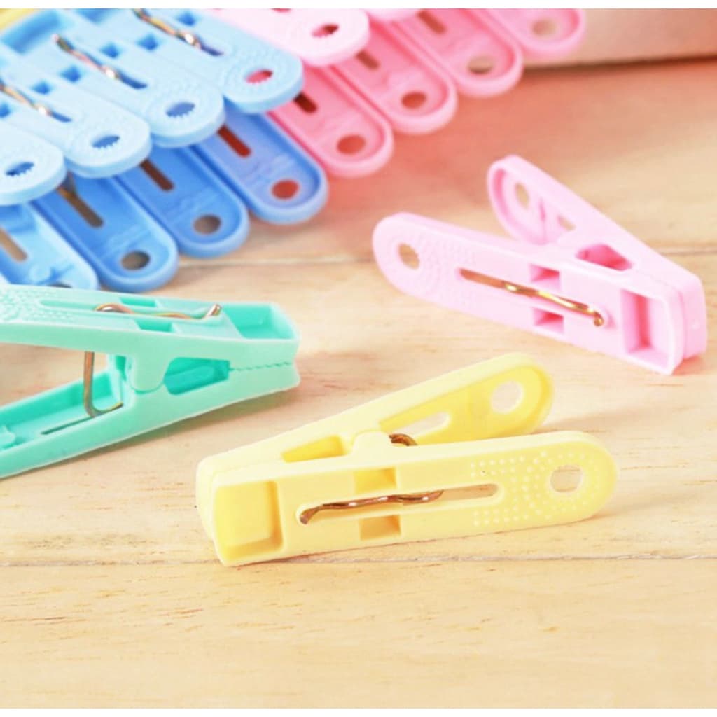 Kit 24 Prendedores Plástico P/ Roupas Reforçado COLORS