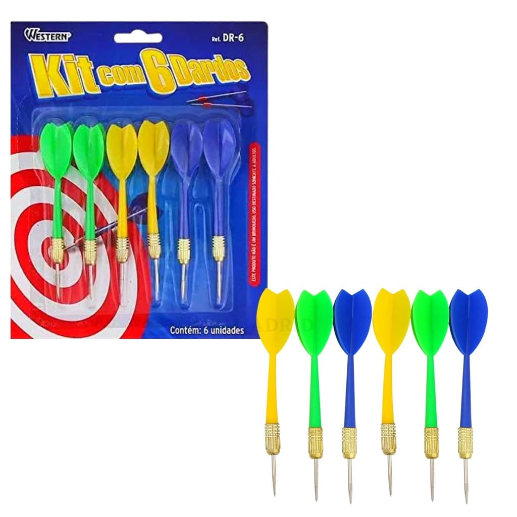 Kit Com 6 Dardos Pontal Metal Avulsos