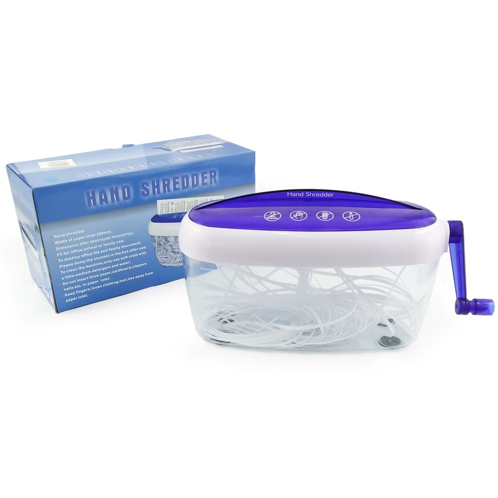 Fragmentadora Triturador Picador De Papel Manual Com Manivela A4