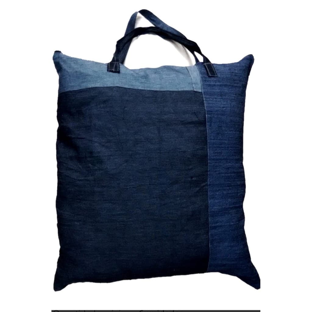 Bolsa Sacola Sacolão Em Jeans Extra Grande Sacoleiro mudança viagem 137 Lts