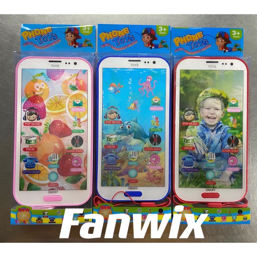 Brinquedo celular infantil musical imagem 3D Smartphone para crianças  com luz e som tem um cordão de segurança, Fanwix