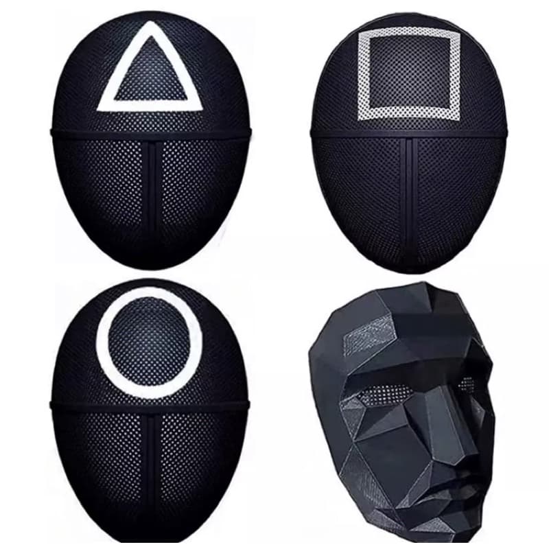 Mascara Round 6 Front Man Líder Circulo Triangulo Quadrado Máscara Roun