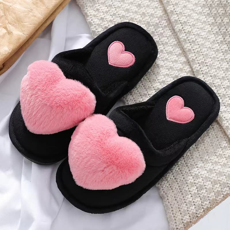 Pantufa V003Chinelo De Quarto Sapato Com Coraçã Qualidade Muito Confortáveis Antiderrapante Flexível Quente