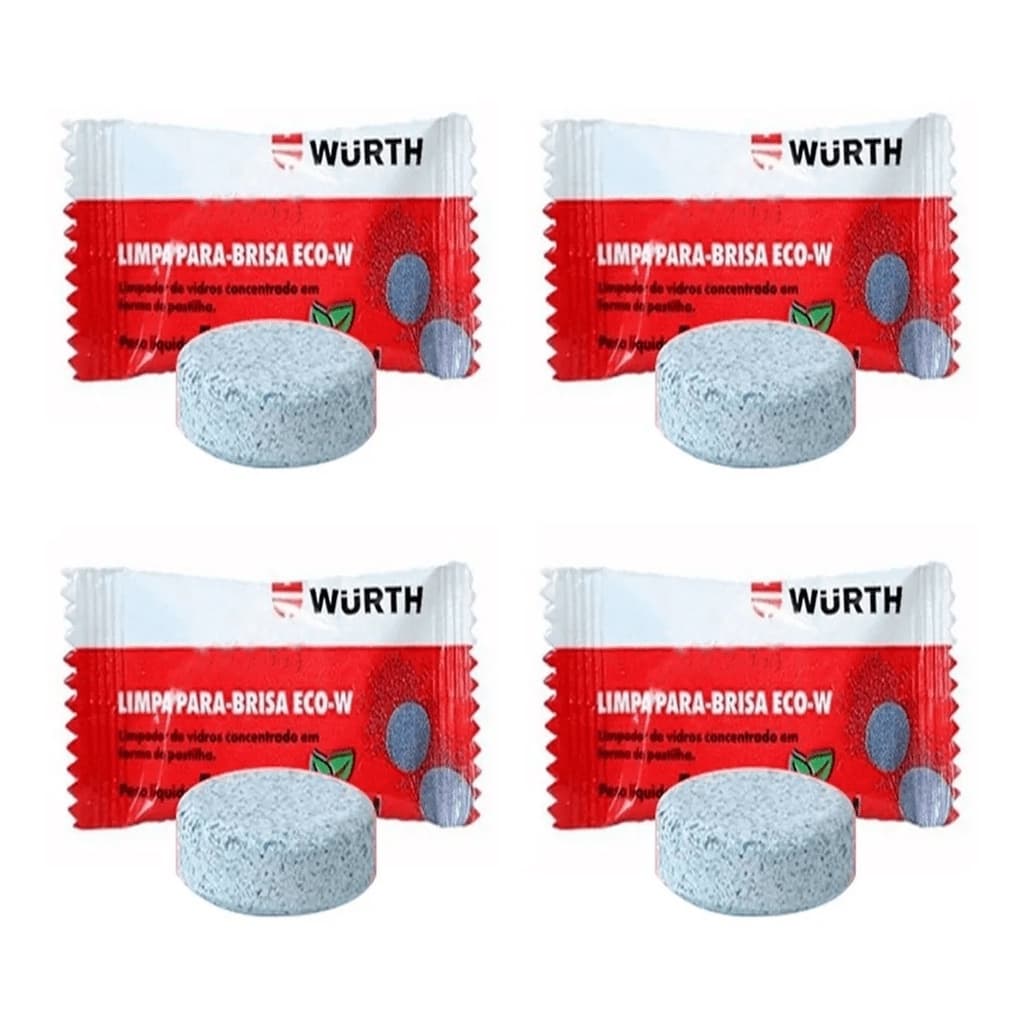 Kit 04un - Limpa Para Brisa Pastilha Eco-W 5g - Wurth