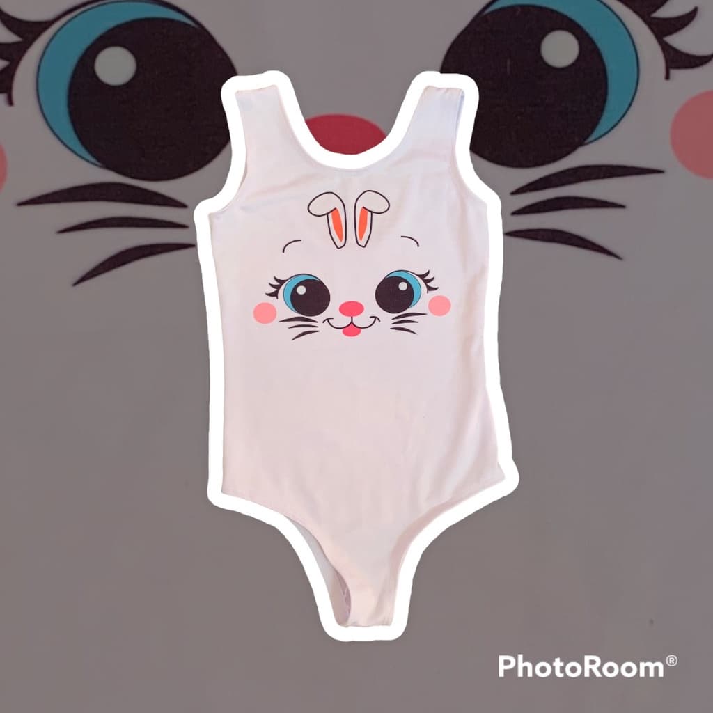Fantasia Coelhinha infantil somente o body de coelho bory lindo estampado pronta entrega