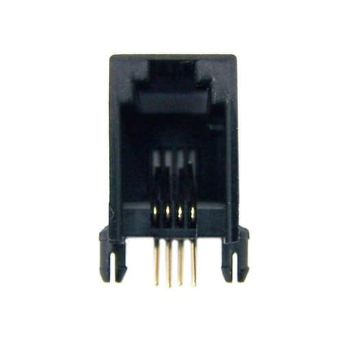 Kit 10 Peças - Modular Jack Rj11 Fêmea 4p4c 90g  Yh55-01 Preto