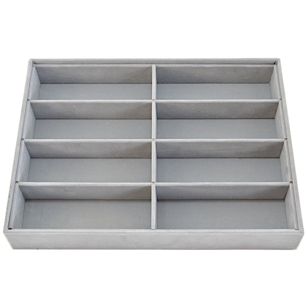 Bandeja Grande Porta Óculos 37 x 27 x 5 cm - 08 Nichos - Veludo sem capa