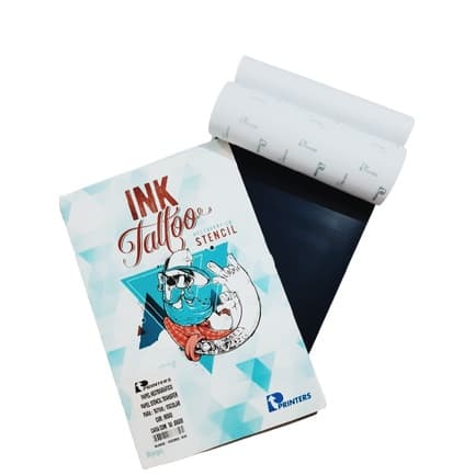 100  Folhas de  Hectografico  stencil  Ink Tattoo Papel para Tatuadores  Caixa com 100 Jogos.