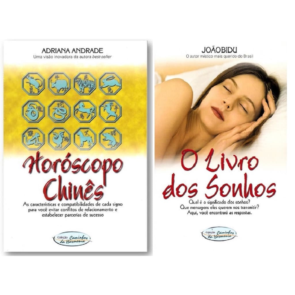 Kit Com 2 Livros Coleção Caminhos Da Harmonia - Horoscopo Chinês Signos E Livro Dos Sonhos