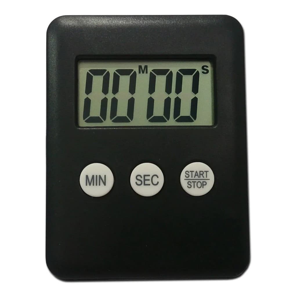 Timer de cozinha digital regressivo e cronometro com botão on/off e imã