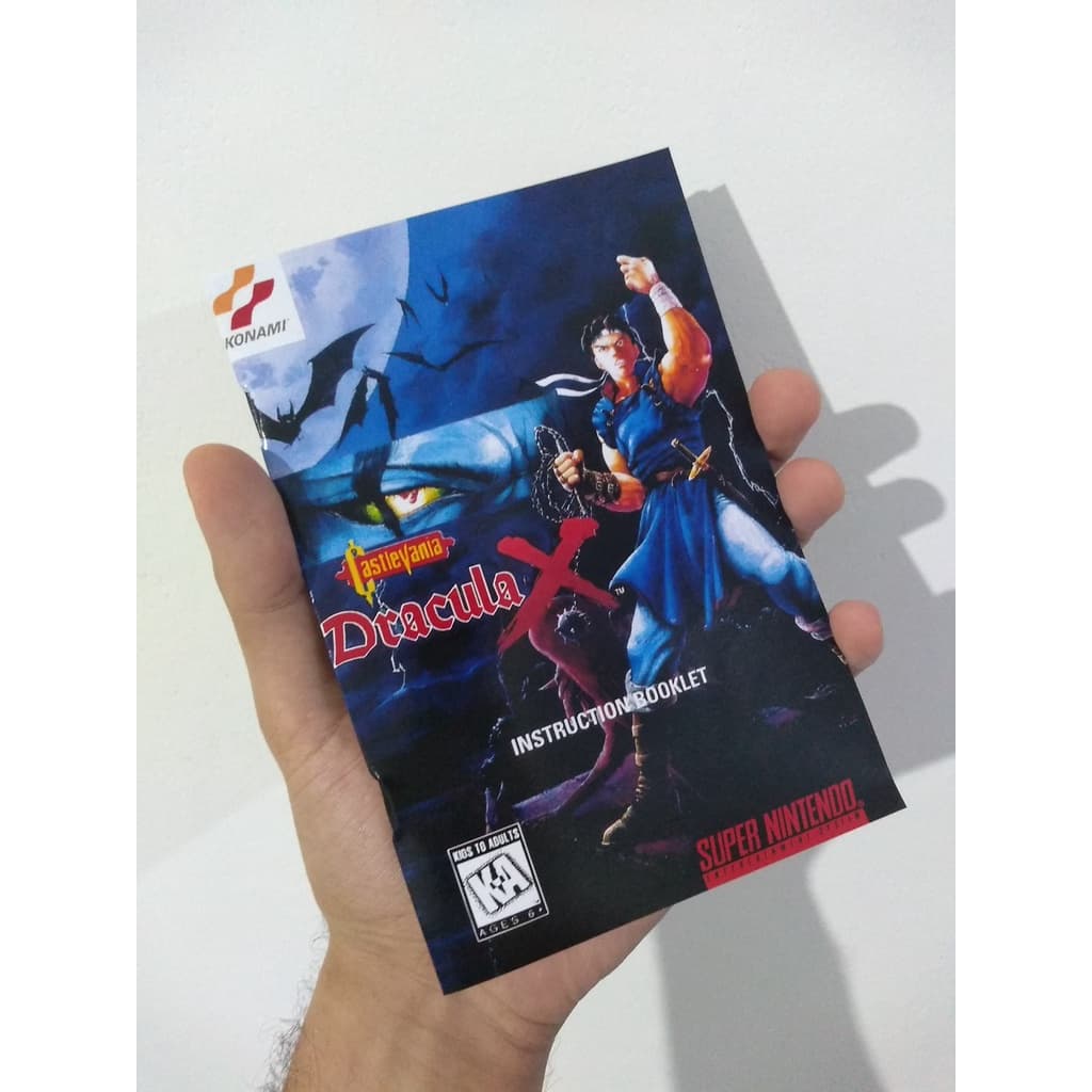 Castlevania Dracula X - Caixa com Manual Snes