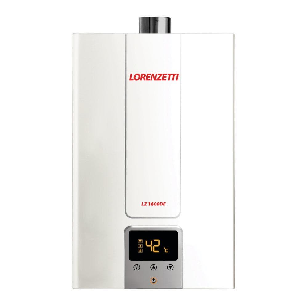 Aquecedor De Água A Gás Lorenzetti 15 Litros LZ 1600DE-B Branco GLP Bivolt Digital