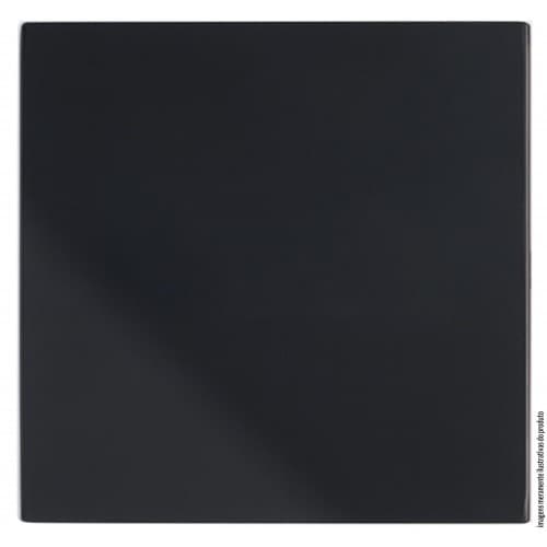 Placa 4x4 Cega Preto Fosco Espelho Tampa Suporte Recta Blux