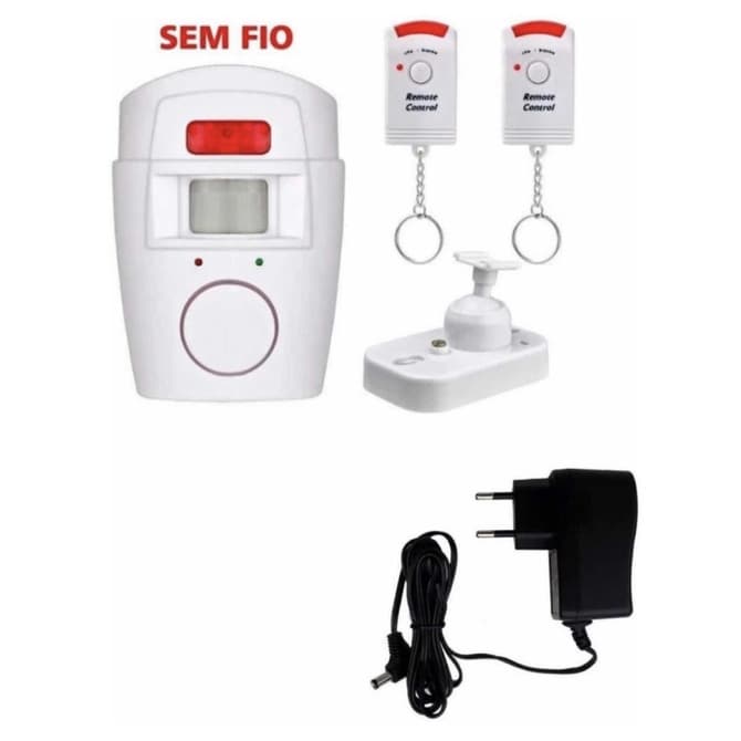 Kit alarme residencial com fonte