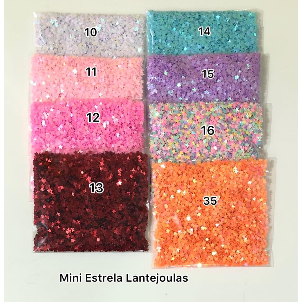 Lantejoula MINI ESTRELA 3mm (Escolha a partir de 20 Gramas) para Laços e Tiaras