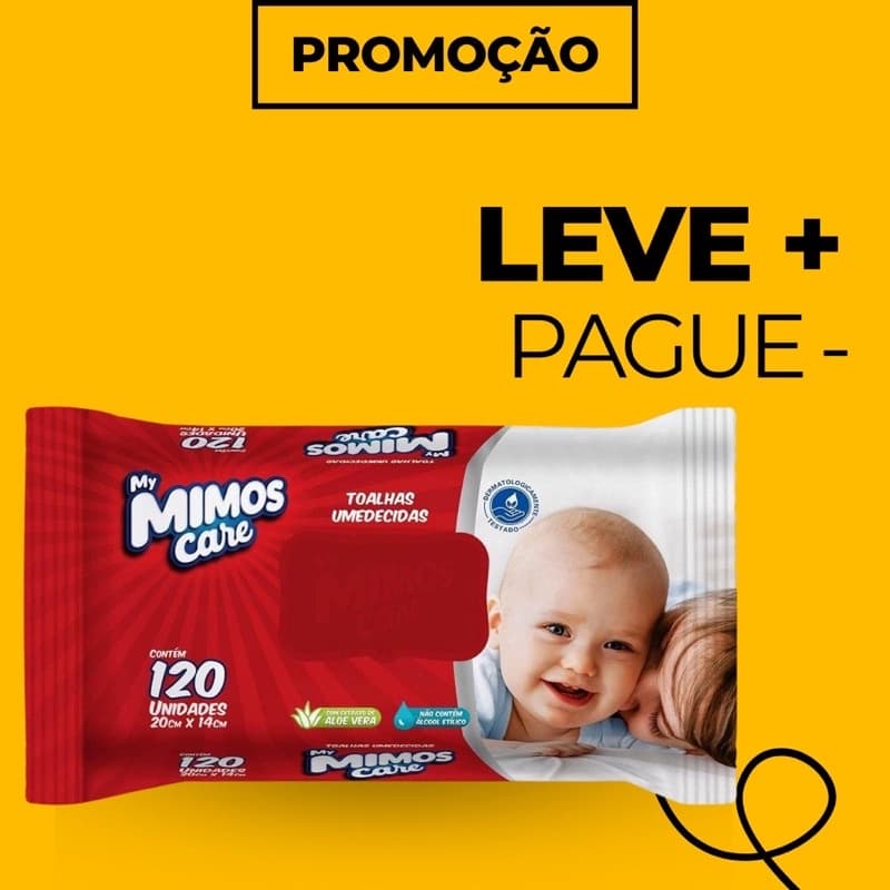 Kit 750 Toalha Umedecida My Mimos Care (5 Pacotes 150 cada) Lenço umedecido