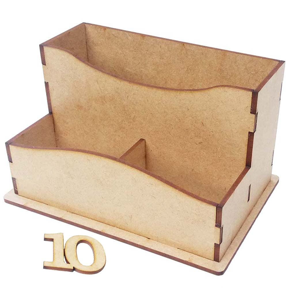 Kit com 5 porta guardanapo sache mdf bar boteco restaurante