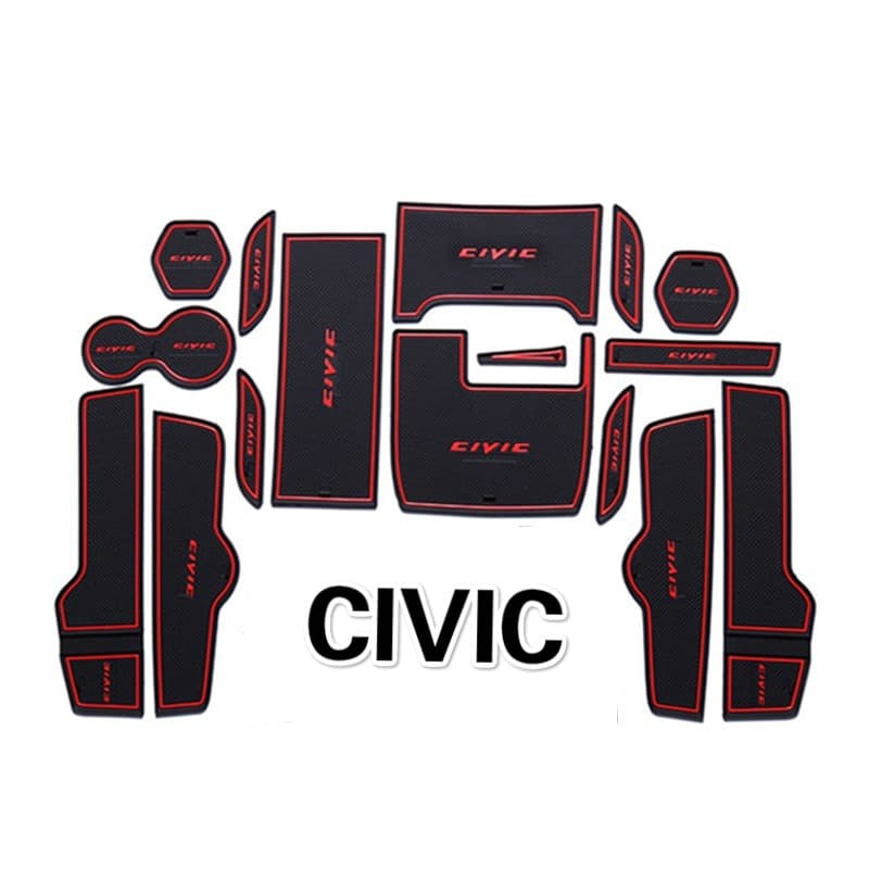 Tapete Slot Para Interior De Carro  Civic FC 10a Gen Sem Logo Acessórios 2015-2021