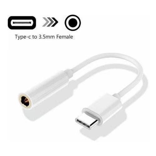 Cabo Adaptador Usb-c Type-c Para P2 femea Áudio Fone De Ouvido 3,5mm