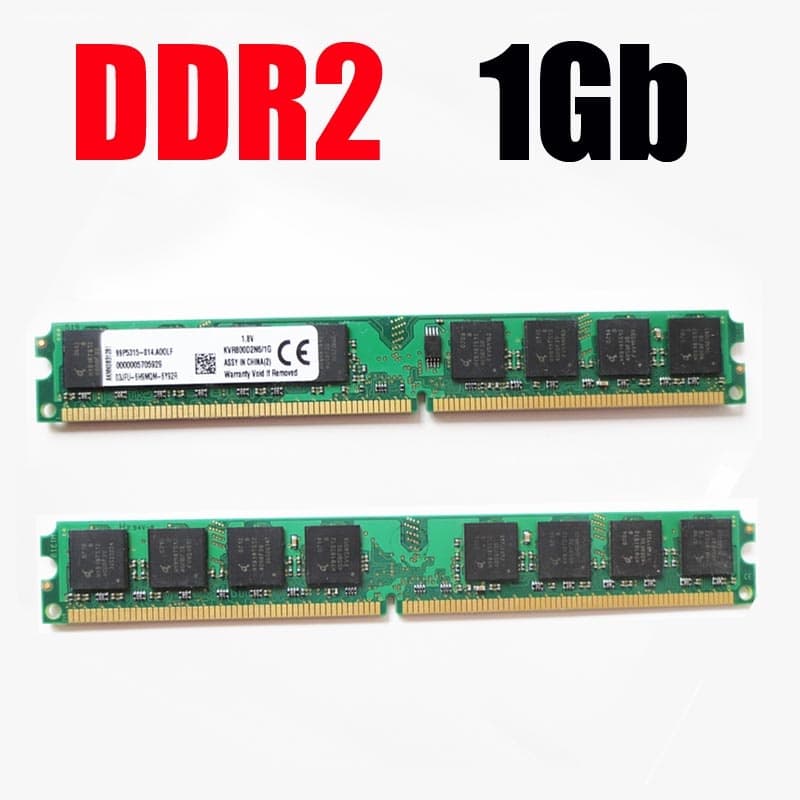 Memória RAM Ddr2 1GB/ Frequência Variada Para Desktop