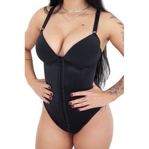 Body Com Bojo 6 Barbatanas Modelador Super Reforçado