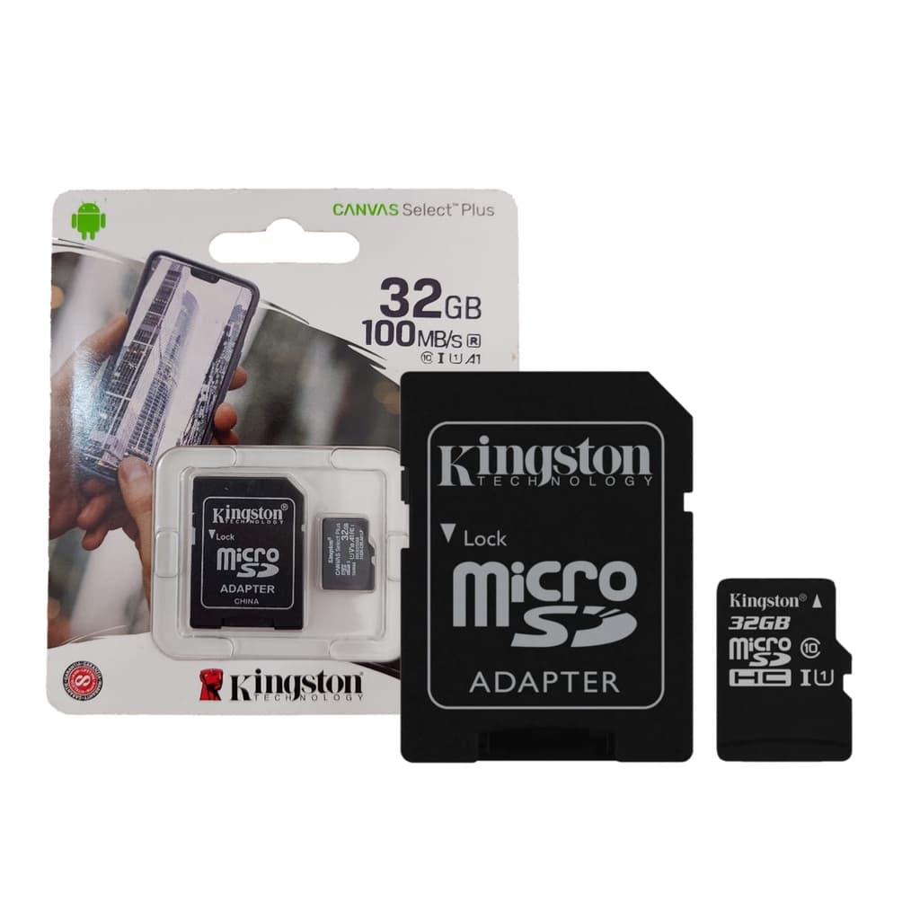 Cartão de Memória + Adaptador Kingston Canvas Select Plus 32GB 1000MB/S