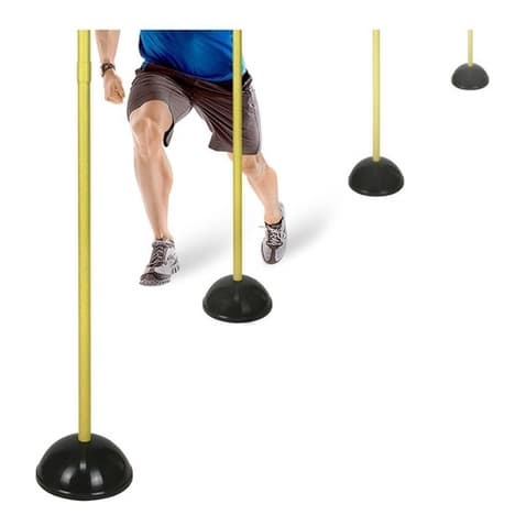 KIT 3 Estacas De Agilidade Com Base - 1,60m - Lequipo