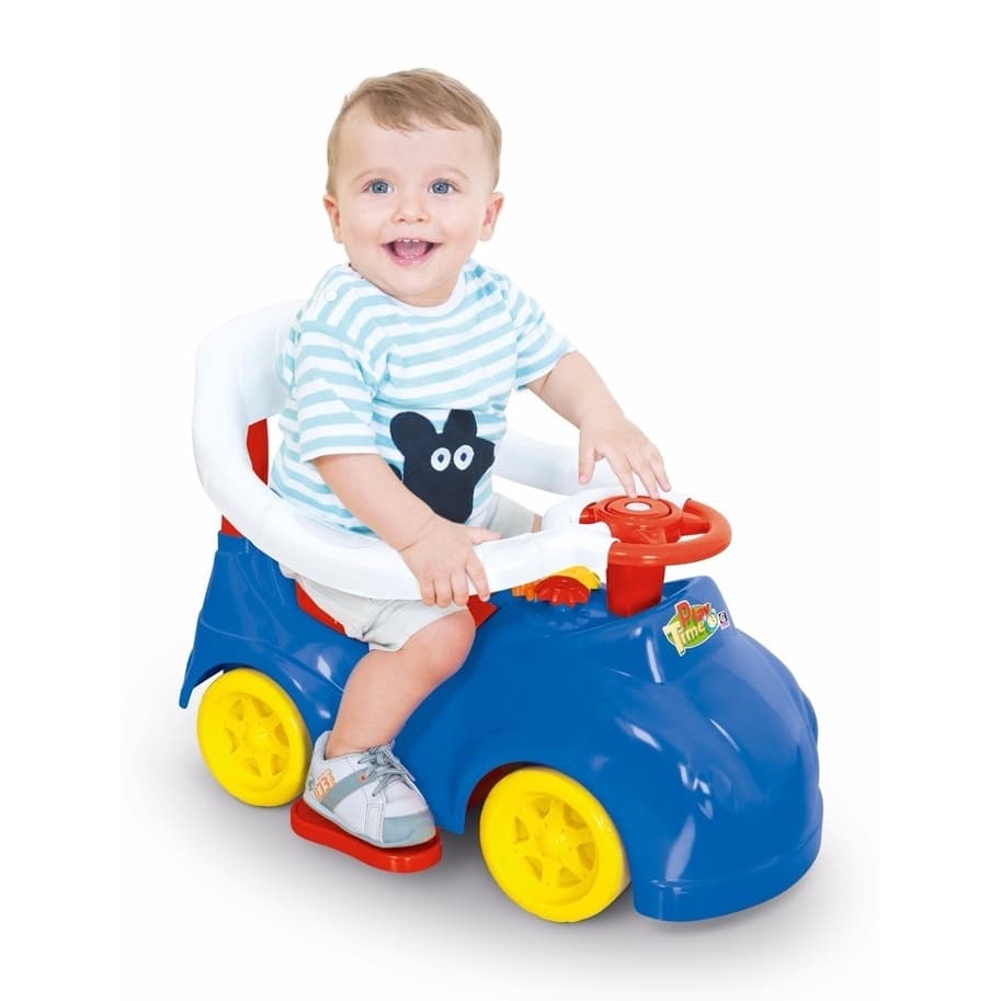 Andador Carrinho Atividades Azul C/ Som Play Time 1999 - Cotiplas
