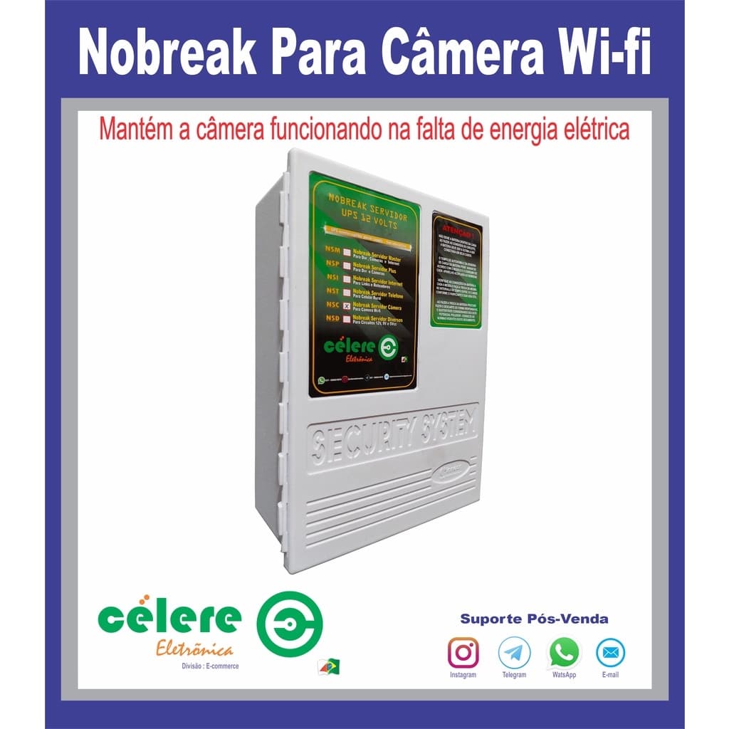 nobreak para câmera wi-fi tipo robo 12v