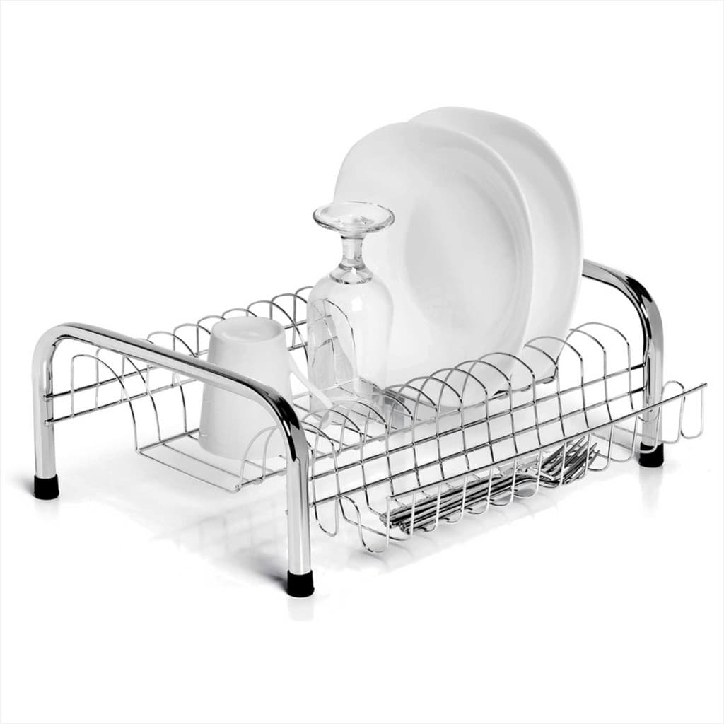 Escorredor Secador de Louças Lady Aço Cromado Porta Talher Copo