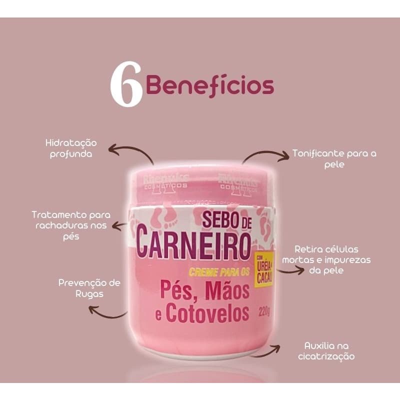 Super Creme 3 em 1 Função Hidratante - Anti Rachaduras na Pele - Reduz Linhas de Expressão