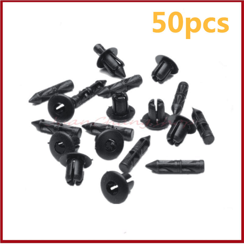50x Rebite Moto Carenagem De Plástico Guarnição Painel Fastener Clipes Push Fit Plastic Bumper Saia Lateral & Grill Rivet Fastener Clipe