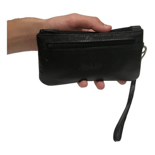 Carteira Bolsinha De Mão Porta Celular Cartão Dinheiro Couro Legitimo
