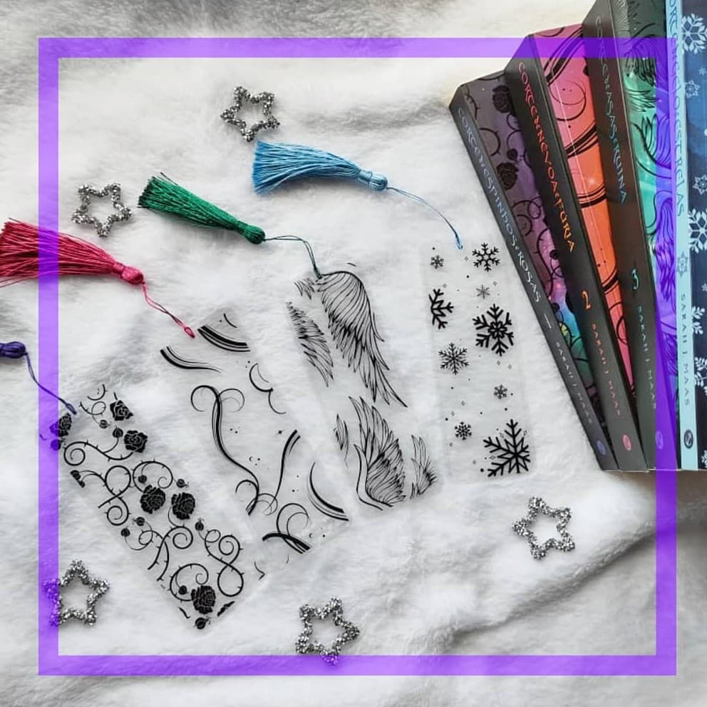 ACOTAR - Marcador de página transparente plastificado Série Corte de Espinhos e Rosas