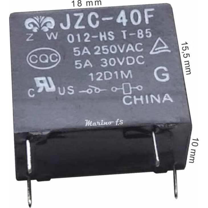 Relé JZC-40F De Microondas 12v 5A Original e a Pronta Entrega