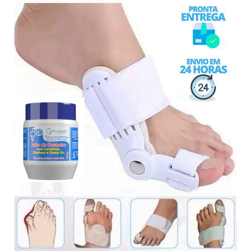 Corretor Protetor Ortopédico Articulado Dor Joanete + Gel