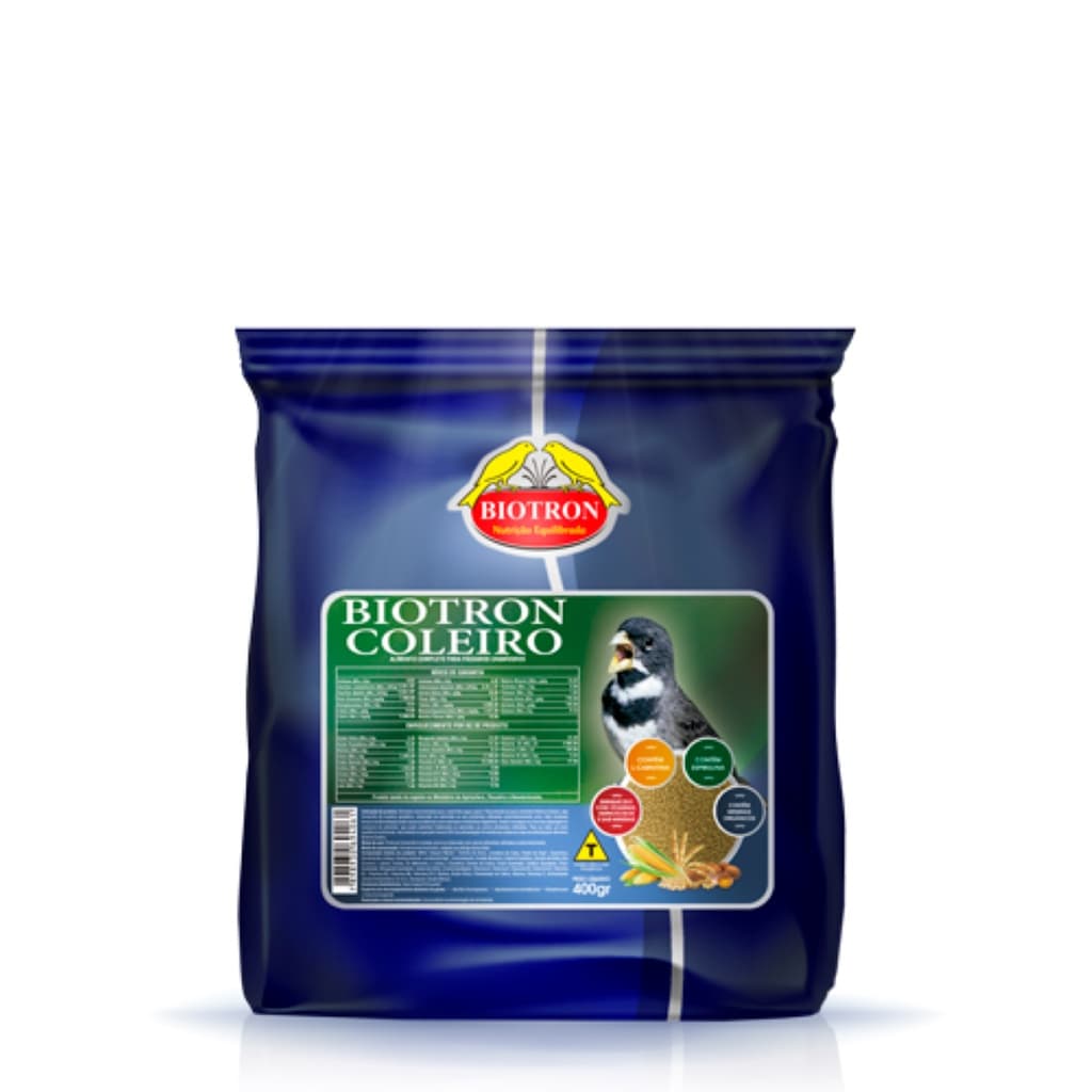 Coleiro 400gr Ração Extrusada Para Coleirinha Biotron