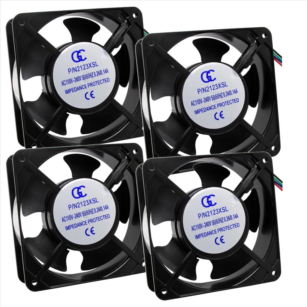 Micro Ventilador 120x120 Bivolt 110V/220V Micro Fan Cooler 120x120x38 (Kit C/ 4 Peças)
