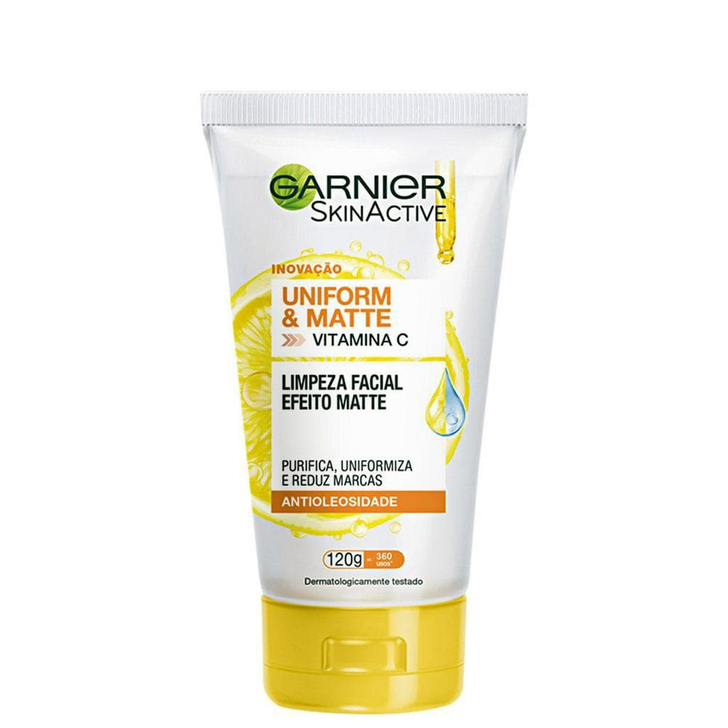 Sabonete Facial Garnier Vitamina C 120g Efeito Matte Controle da Oleosidade Limpeza Profunda