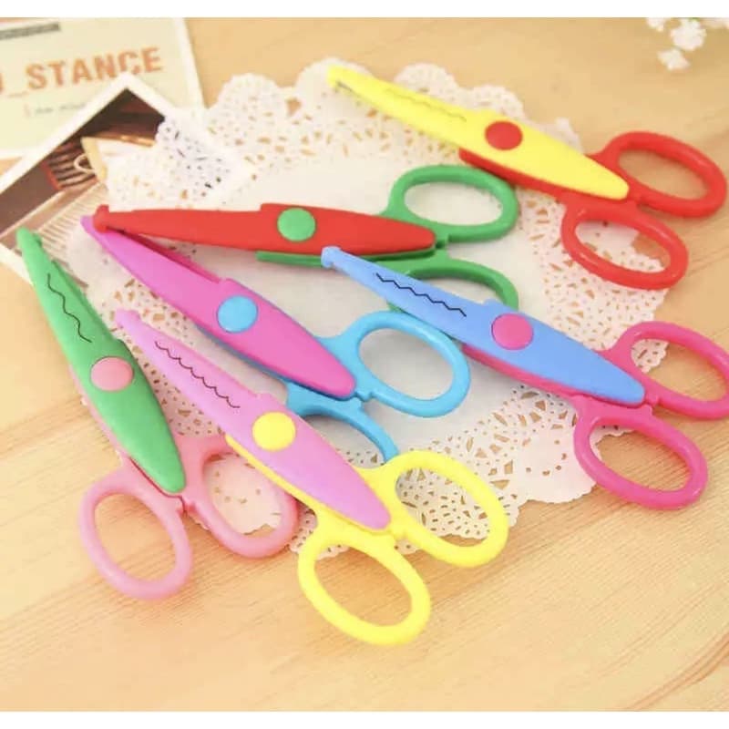 Tesoura borda onda ofício escola para cortador de fronteira scrapbooking artesanal crianças cartão arte -Envio Rapido