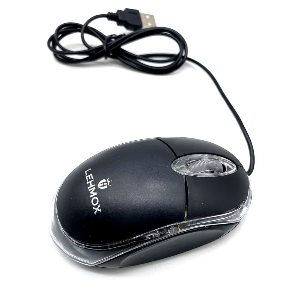 Mouse Com Fio Usb 2.0 Óptico Preto Para Notebook Pc Escritório 1200 Dpi