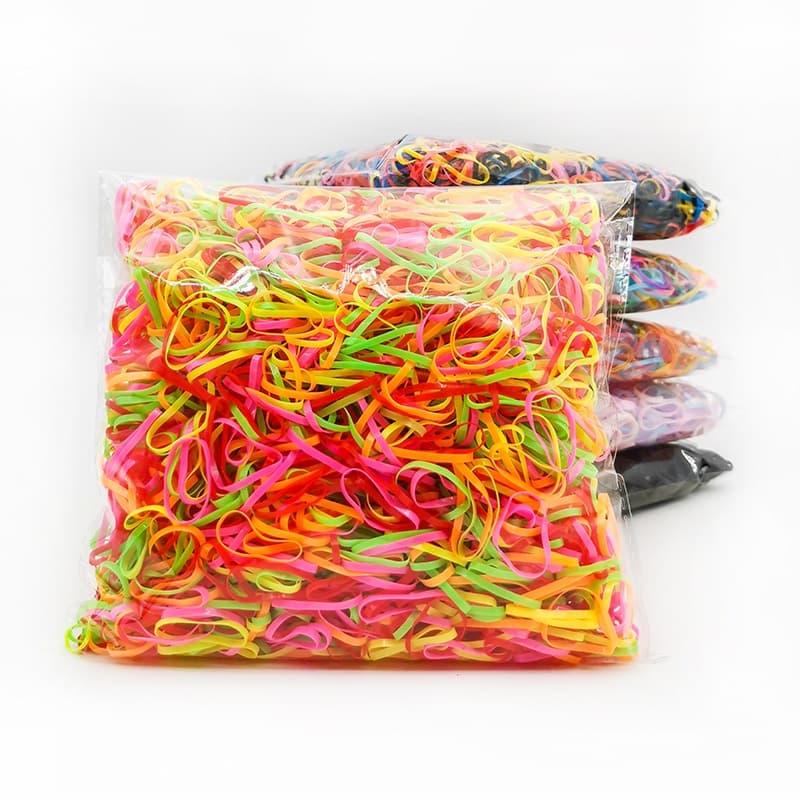 100pcs TPU Elásticos De Cabelo Suportes De Rabo De Cavalo Para Mulheres Meninas Conjunto De Faixas De Borracha Macia