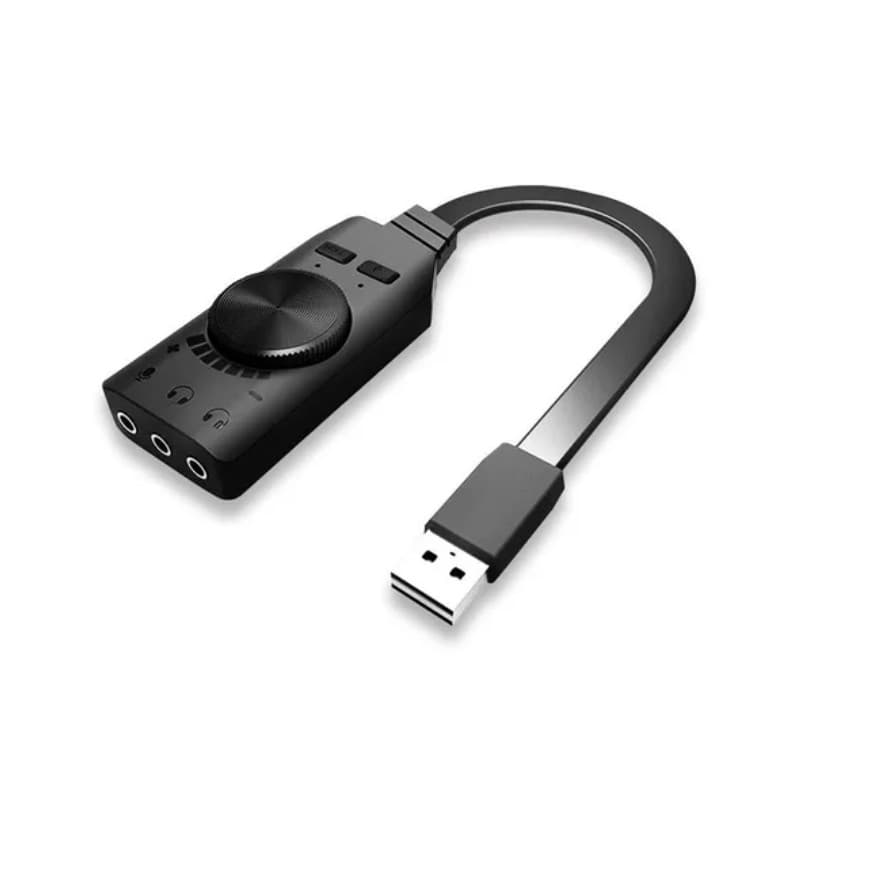 Placa De Som Usb 7.1 Virtual Gs3 - 3.5mm Headset Pc Notebook