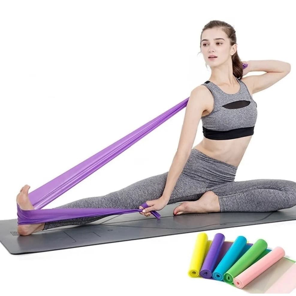 Faixa Elástica de Resistência para Exercícios Fisioterapia Pilates Yoga 1,5m