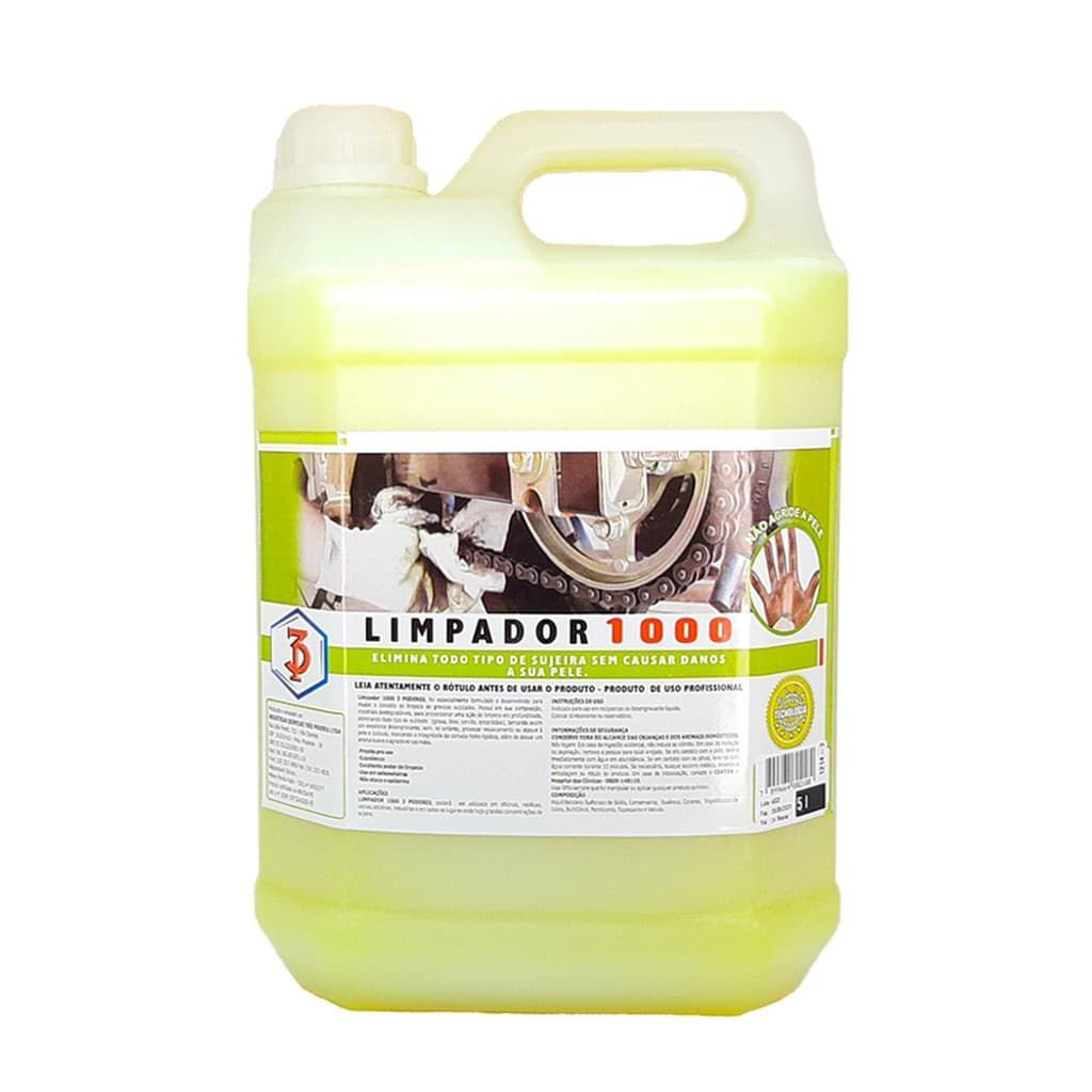 Limpador 1000 3 Poderes 5LTS - Desengraxante para as Mãos com Esfoliante Cosmético