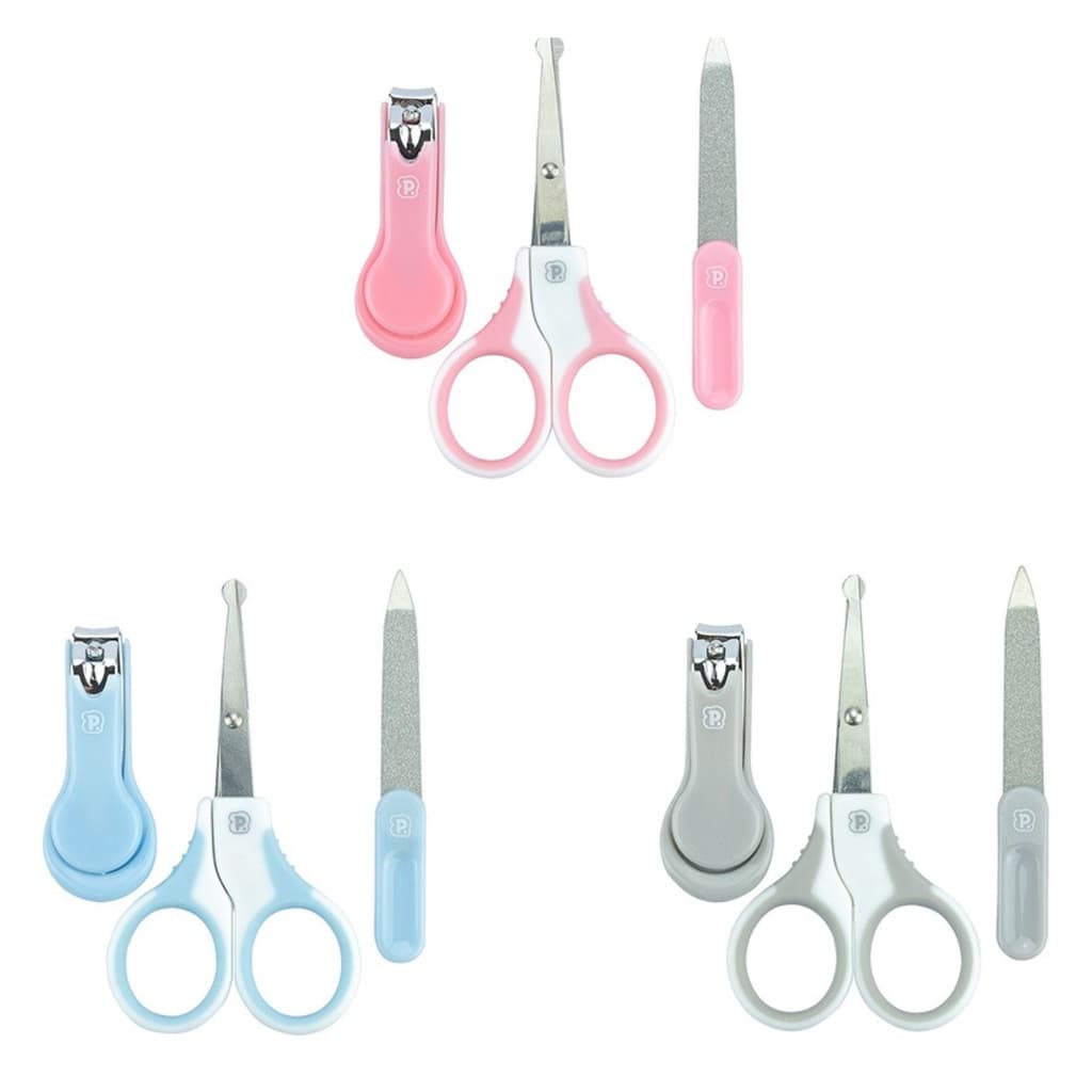 Kit higiene manicure infantil bebê 3 peças unha pimpolho